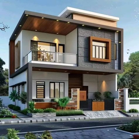 35 Modern Exterior House Designs: Stunning Ideas and Trends Modern Exterior House, Indian House Design, Morden House, Small House Layout, Small House Elevation, Small House Elevation Design, Indian Home Design, Architectural Design House Plans, Home Design Floor Plans