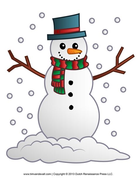 Free snowman clipart, template & printable coloring pages for kids Printable Snowman, Snowman Clipart, Snow Man, Free Printable, Christmas