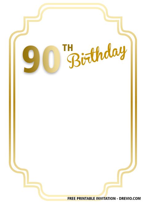 Cool FREE Printable 90th Birthday Invitation Templates #free #freeinvitation2019 #birthday #disney #invitations #invitationtemplates Birthday Program Template, 90th Birthday Invitations, Surprise Party Invitations, 80th Birthday Invitations, 60th Birthday Invitations, Free Printable Birthday Invitations, Invitation Maker, Free Printable Invitations, Free Invitation Templates