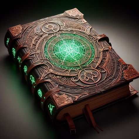 Magic Books Fantasy Concept Art, Magical Book Cover, Relics And Artifacts, Magic Artifacts, Book Magic, Magic Books, D D Items, Dnd Dragons, Magical Book