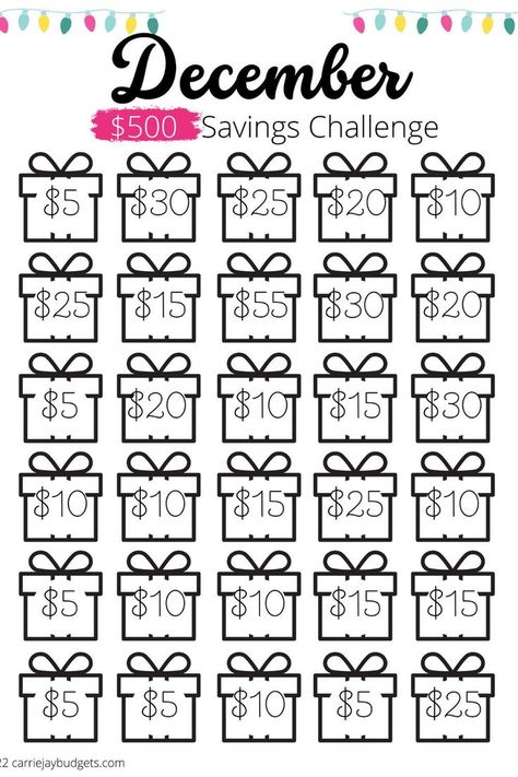 30 Day Christmas Savings Challenge Save 500 Printable Goal - Etsy Canada in 2022 | Savings challenge, Saving money budget, Money saving strategies Christmas Savings Challenge Free Printable, Cash Envelope Challenge, Challenge Saving Money, Christmas Savings Tracker, Saving Money Challenge, Christmas Savings Plan, Christmas Savings Challenge, Savings Printable, Saving Money Chart