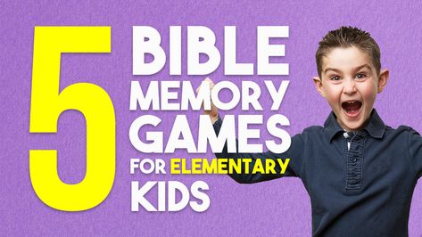 5 Bible memory games for elementary kids Bible Memory Games, Memorization Games, Memory Verse Games, Memory Verses For Kids, Games For Preschoolers, Verses For Kids, Bible Verse Memorization, Bible Verses For Kids, Sunday School Crafts For Kids