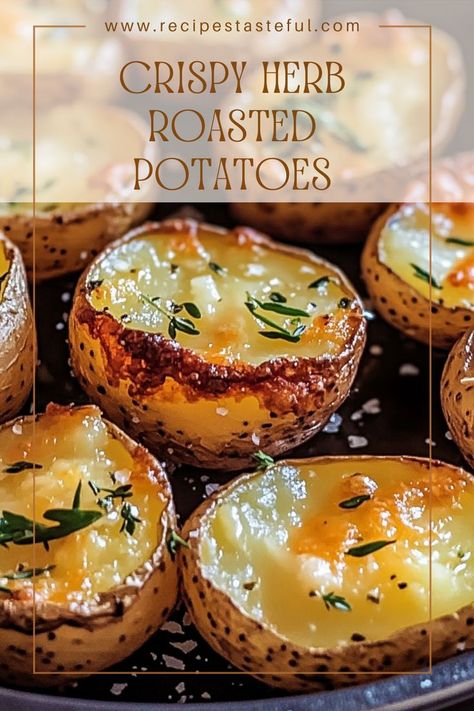 Deliciously crispy on the outside and tender on the inside, these herb-roasted baby potatoes are seasoned with aromatic herbs and spices, making them the perfect side dish for any meal. Mini Potato Recipe Ovens, Rosemary Potatoes Roasted, Petite Potatoes Recipes, Baby Gold Potatoes Recipes, Baby Roasted Potatoes, Baby Potatoes Roasted, Roast Baby Potatoes, Garlic Rosemary Potatoes, Roasted Small Potatoes