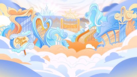 Hotel Background, Hotel Landscape, Hotel Card, Scenery Background, Chibi Girl, Header Banner, Vivziepop Hazbin Hotel, Fantasy Art Landscapes, Helluva Boss