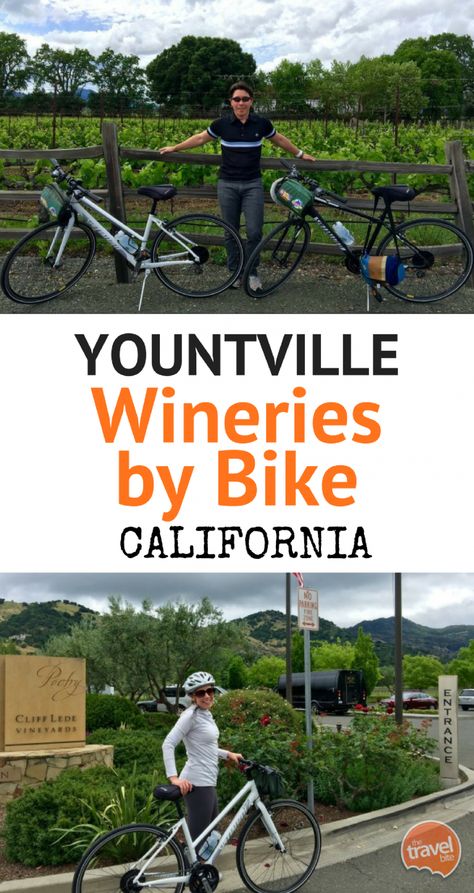 Exploring Yountville Wineries by Bike ~ http://thetravelbite.com  A cruise through some of the best wineries in Napa Valley, California. Yountville Wineries, Napa Valley Vacation, Napa Winery, Napa Trip, Napa Wineries, Napa Valley Wineries, Napa Valley Wine, Usa Travel Destinations, United States Travel