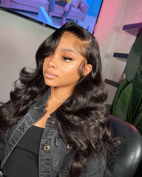 Frontal Wig Hairstyles, Side Part Hairstyles, Birthday Hairstyles, Dope Hairstyles, Hair Ponytail Styles, Hair Laid, Hair Crush, Ponytail Styles, Front Lace Wigs Human Hair