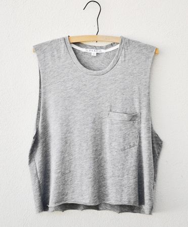 heather gray muscle tee by Sophomore $50.00 Random Clothes, Loose Clothing, Normal Clothes, Muscle Tee, Muscle Tees, Looks Style, Mode Inspiration, Shirts & Tops, Look Fashion