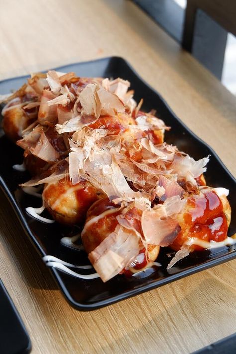 Spicy sauce takoyaki with katsuobushi topping royalty free stock images Spicy Sauce, Geometric Shapes, Seoul, Sprinkles, Stock Images Free, Royalty, Royalty Free, Stock Images, Sauce