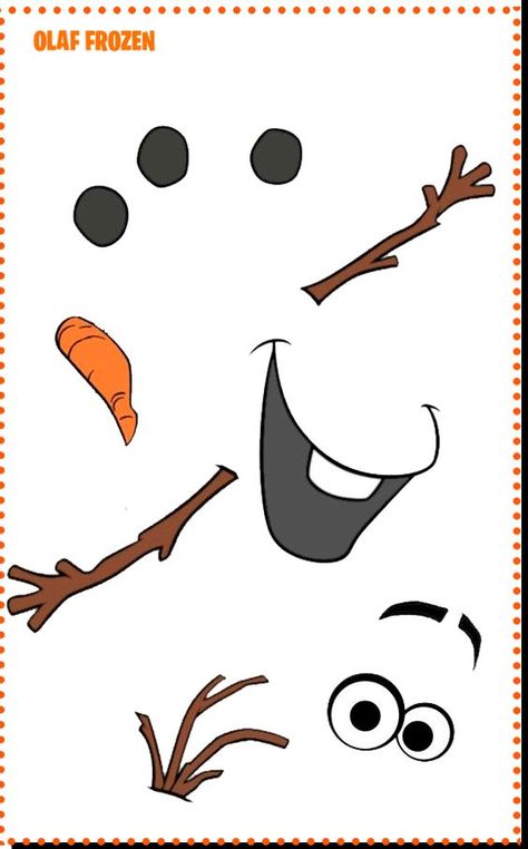 Polar Bears Christmas Decorations, Olaf Template, Olaf Drawing, Snowman Template, Crystal Winter, Color Art Lessons, Winter Whimsy, Olaf Snowman, Elsa Anna Olaf