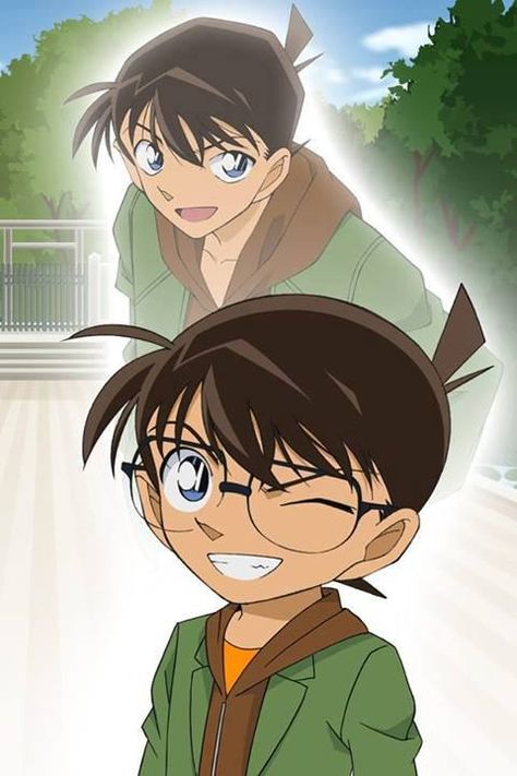 Conan & Shinichi Detective Conan Shinichi, Manga Detective Conan, Shinichi Kudo, Ran And Shinichi, Kid Detectives, Conan Movie, Detective Conan Wallpapers, Kudo Shinichi, Magic Kaito