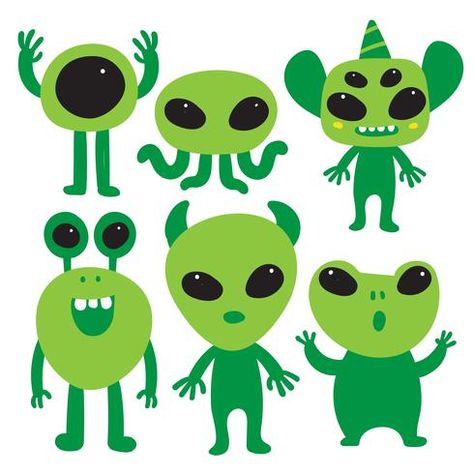 Alien Clipart, Alien Vector, Alien Character, Character Collection, Green Bottle, Collection Design, Vector Free Download, Vector Photo, Psd Templates