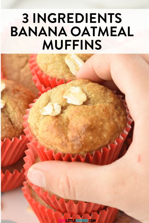 Baby Led Weaning Banana, Finger Food For Kids, Toddler Muffins, Ripe Banana Recipe, Finger Foods For Kids, Baby Muffins, Banana Muffins Easy, Banana Oatmeal Muffins, Banana Oat Muffins