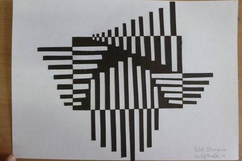 IICD, Jaipur - NOTAN - Straight Lines by Ranjan De at Coroflot.com Notan Art, Composition Design, Straight Lines, Negative Space, Line Design, Line Drawing, Jaipur, Ibm Logo, Paper Art