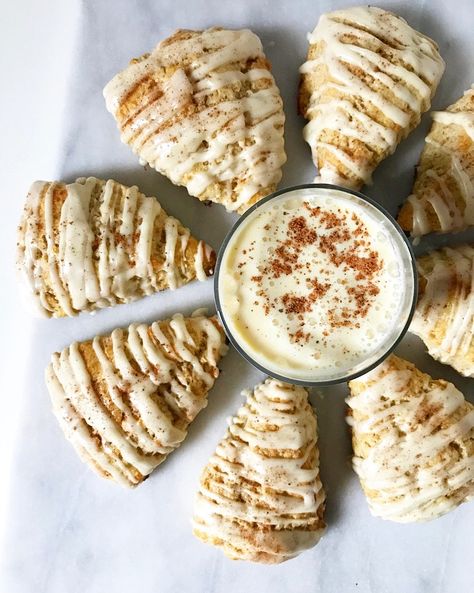 Eggnog Scones Holidays, Egg Nog Scones Recipe, Sourdough Eggnog Scones, Holiday Scones Recipe, Recipes That Use Eggnog, Baking With Eggnog, Egg Nog Baking Recipes, Scone Recipes Easy, Eggnog Baking Recipes