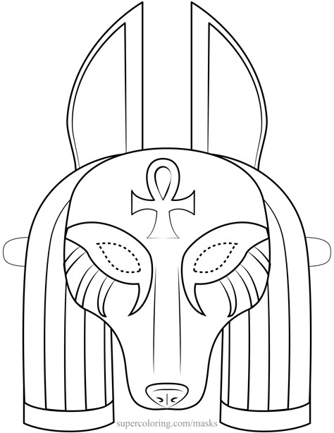 Mask Coloring Page, Egyptian Themed Party, Ancient Egypt Crafts, Anubis Mask, Egyptian Mask, Egyptian Crafts, Egypt Crafts, Egyptian Drawings, Egyptian Party