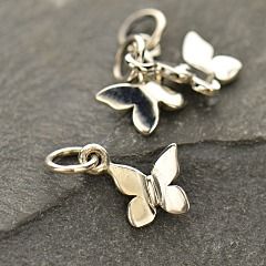 Tiny Butterfly, Penguin Family, Travel Charms, Tiny Charm, Monogram Jewelry, Mini Charm, Butterfly Jewelry, Silver Butterfly, Childrens Jewelry