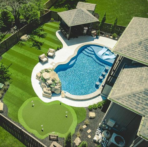 Fence Edging Ideas, Pool Layout, Fall House Decor, Fence Edging, Zeroscaping Backyard, Vegas House, Inground Pool Landscaping, Dream Backyard Pool, Fall House