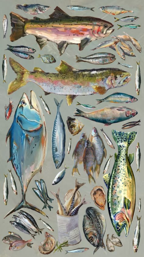 #fish #fishes #fishing #nature #animal #ocean #food #painting #art #artistic #oilpainting Fish Aethstetic, Fish Painting Abstract, Fish Astethic, Fish Aesthetic Drawing, Fish Art Reference, Fish From Above, Fish Core, Fish Images, Fish Oil Painting