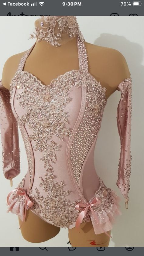 Light Pink Dance Costumes, Bachata Costume, Contemporary Leotard, Rock Me Amadeus, Uniform Inspiration, Pink Dance Costumes, Majorette Outfits, Cute Dance Costumes, Pretty Dance Costumes