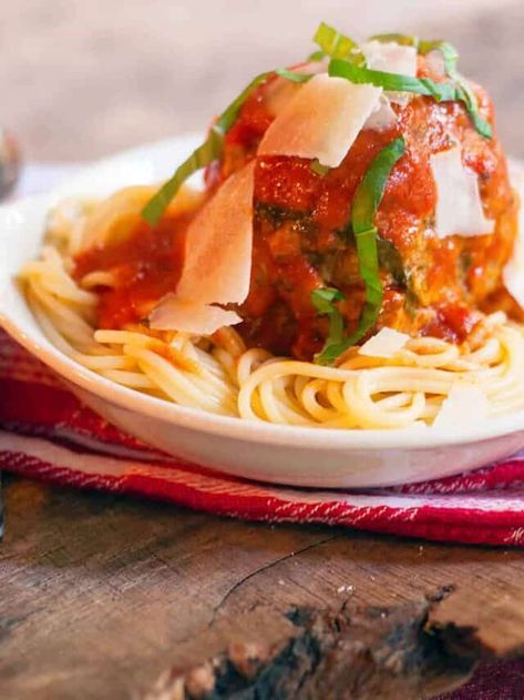 Jumbo Meatballs, Meatballs And Spaghetti, Homemade Meatballs Recipe, Fun Dinner, Sausage Spaghetti, Mild Italian Sausage, Homemade Meatballs, Goulash, Spaghetti Recipes