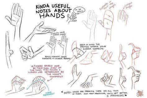 Stylized Hands, Animation Drawing Tutorial, Hand Tips, Hand Tutorial, Hands Tutorial, Hand Silhouette, Animation Drawing, How To Simplify, Body Drawing