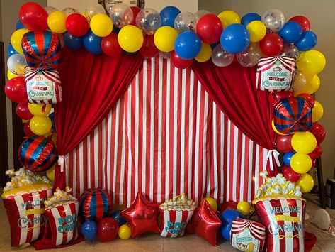 Amazing Digital Circus Birthday, Disfraces Ideas, Circus Themed Birthday Party, Circus 1st Birthdays, Circus Birthday Party Theme, Theme Carnaval, Carnival Birthday Party Theme, Carnival Decorations, Circus Decorations