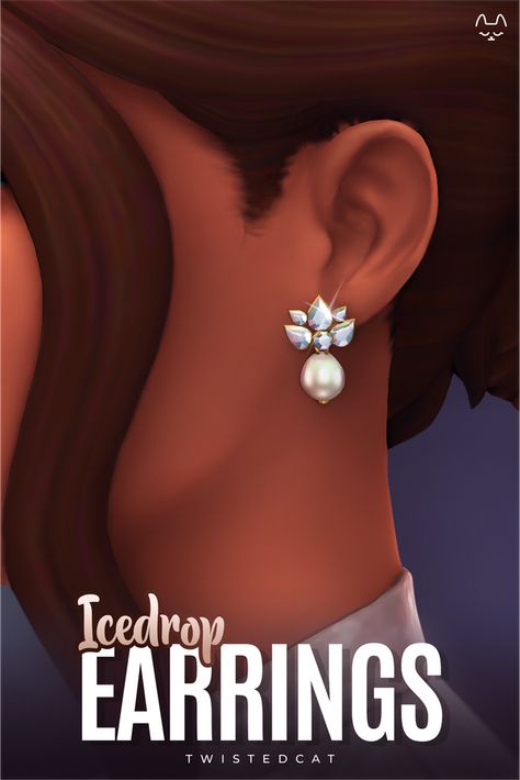 Twisted Cat Sims 4 Cc, Sims 4 Cc Jewelry Patreon, Sims Bridgerton, Earrings Sims 4, Ts4 Accessories, Cc Jewelry, Sims 4 Cas Mods, Sims Clothes, Pelo Sims