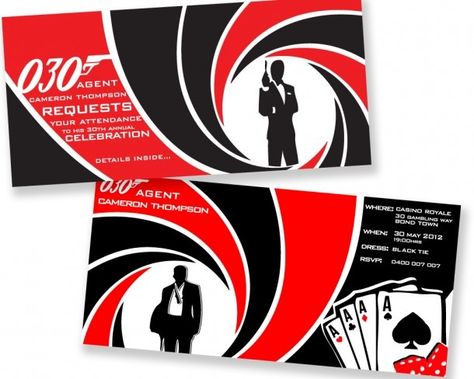 1000+ images about 0015 - Design on Pinterest | James Bond, James ... James Bond Party Invitation, 007 Theme, 007 Casino Royale, James Bond Party, Casino Party Invitations, Casino Royale Dress, Party Food Themes, Casino Movie, Casino Party Decorations