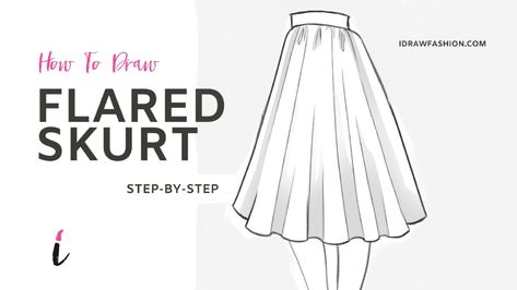 How to draw flared skirt step by step tutorial cover 1 – how to draw a flared skirt I Draw Fashion, Draw Fashion, Fashion Figure Drawing, Drawing Tutorials For Beginners, Skirt Tutorial, Fashion Figures, Amazing Drawings, Learn How To Draw, Fashion Design Sketches