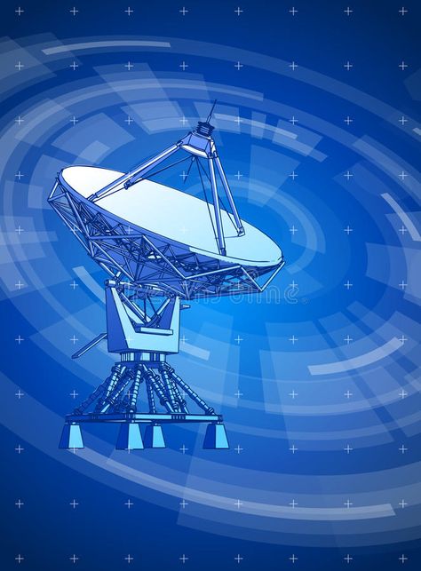 Satellite Dish Antenna, Doppler Radar, Satellite Dish, Technology Background, Radio Communication, Tech Fashion, Sci Fi Fantasy, New Technology, Stock Illustration