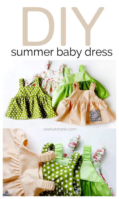 Baby Dress Diy, Dress Sewing Patterns Free, March Crafts, Baby Summer Dresses, Baby Clothes Patterns Sewing, Baby Dress Pattern, Sewing Baby Clothes, Sewing Kids Clothes