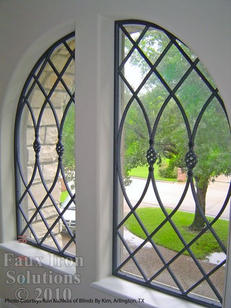 Window Security Bars, Burglar Bars, Faux Iron, Window Grill Design Modern, Double Window, Window Bars, Grill Door Design, Iron Windows, Wrought Iron Design