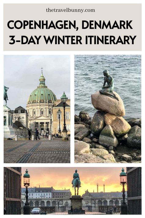 Discover the charm of Copenhagen, Denmark with a visit to this dream city to enjoy its unique aesthetic. Plan your trip and experience the best things to do in Copenhagen with our 3-day itinerary and complete travel guide. Includes top sights, where to eat, stay and drink in Copenhagen. Click through for the full guide. Copenhagen Denmark Winter, Denmark Winter, Amalienborg Palace, Copenhagen Map, Copenhagen Airport, Things To Do In Copenhagen, Dome Structure, Round Tower, Tivoli Gardens