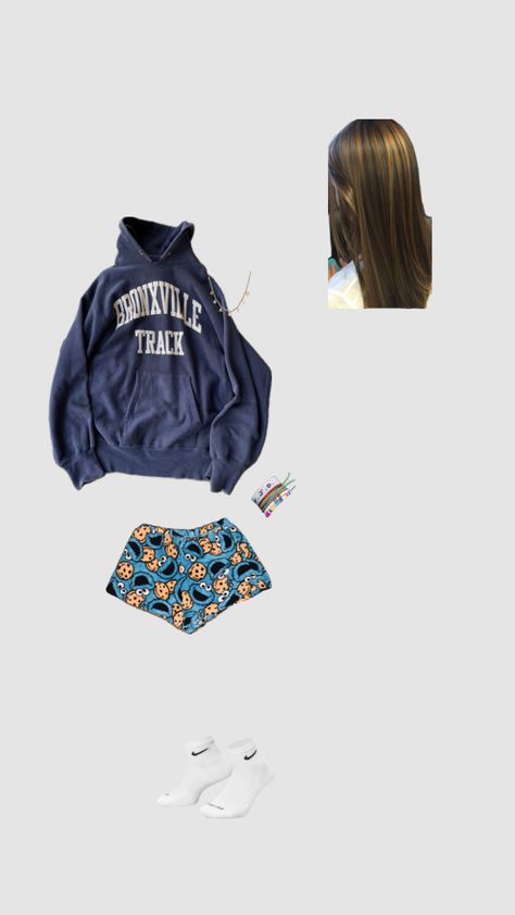 Outfit Layout Pajamas, Movie Fits Comfy, Cute Pjs 2000s, Study Clothes, Shuffles Outfits Leggings, Fit For School, Outfit Shuffles Comfy, Outfits Sport, Sweatshirt Shorts