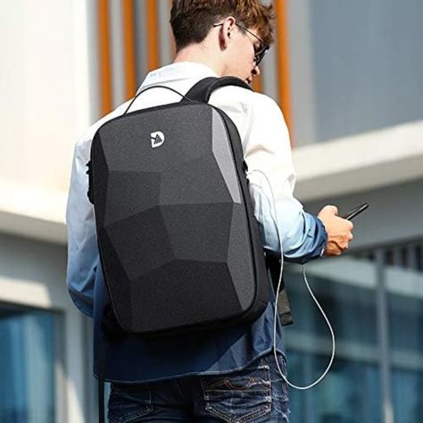 The backpack comes with a variety of features, including a built-in USB port, a customs lock, and an anti-theft design. It's also waterproof and dustproof, so you can be sure that your belongings will stay safe no matter what the weather. #draystc #hardshellbackpack #men #business #office #college #overnighttravel #gaming #waterproof #usbcustomslock #antitheft #17.3inchlaptop #deepblack Office Backpack, Business Travel Bag, Waterproof Laptop Backpack, Mens Backpack Travel, Military Backpack, Business Backpack, Purple Backpack, Backpack Decoration, Anti Theft Backpack