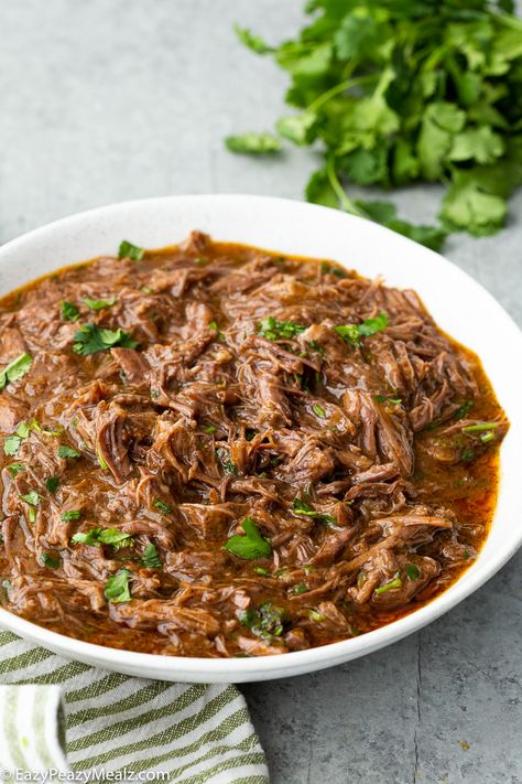 Shredded Beef Mexican Style Shredded Beef, Instant Pot Shredded Beef, Shredded Beef Recipes, Protein Salad, Tacos Burritos, Easy Guacamole, How To Cook Beef, Beef And Potatoes, Stew Meat