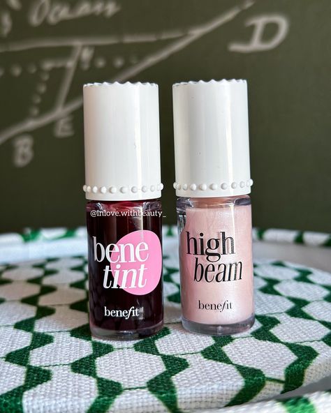 High Beam Satiny pink complexion highlighter + Benetint = Perfect combo for a gorgeous glazed cherry cheeks with a fresh makeup look 🥰 (Swipe for #swatches ) 🏷️Benefit Cosmetics, Benetint, Cherry 🍒 Cheeks, Benetint, Tint , Makeup Benefit, Glamorous Beauty, Beauty Cosmetics #benefit #benefitpinkclub #pinkclub #benebene #benetint #giftedbybenefitcosmetics #beam #cherrycheaks #makeupvideo #ugc Tint Makeup, Fresh Makeup Look, Pink Club, Fresh Makeup, Beautiful Desk, Benefit Cosmetics, High Beam, Makeup Videos, Christmas Wishlist