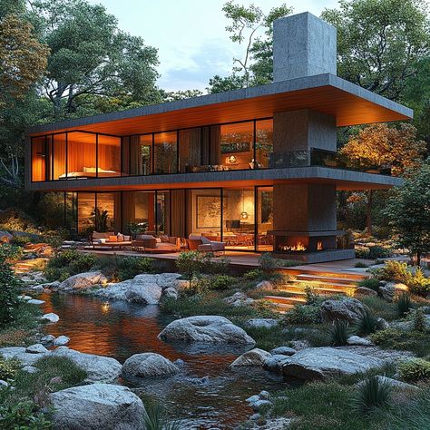 Indulge in the allure of a Mid-Century Modern Modernist Mansion in the Californian hills, 15,000 sqft. Golden hour color grading echoes California's vibrancy and mid-century design. Let this AI creation inspire your modernist home dreams. Can you feel the California sun's warmth or the creek's soothing ambience? Share your thoughts! 🌞🌿 #DreamHomeInspiration #LuxuryInteriors #MidCenturyModern #CaliforniaHills #LuxuryLiving #LuxuryDesign #LuxuryLifestyle #HomeGoals #InspiringHomes #LuxuryTravel #ModernistMansion Midcentury Modern Mansion, Mid Century Mansion, California Mansion, California Hills, California Luxury, Modernist Home, Modern Mansion, Mid Century Modern House, Color Grading