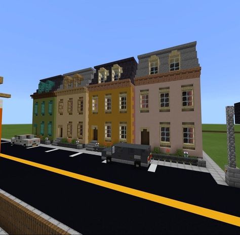 Minecraft Nyc Buildings, Minecraft Apartment Building, Minecraft Town Square, Minecraft Medieval House, Minecraft Modern City, Minecraft Shops, Minecraft City Buildings, Minecraft Structures, Minecraft House Plans