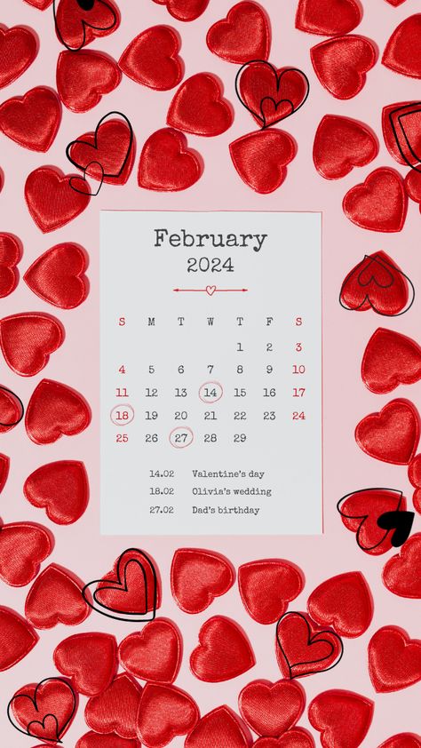 calendar, February, wallpaper, simple, photo, doodle, valentines day, template, canva templates, instagram, instagram templates, story templates, ig post, coach, creator, modern, ready to post, new post, coach story, canva creators, elegant, phone wallpaper, phone calendar, calendar instagram story, hearts, monthly, month, 2024, pink, red, cute, doodle Valentines Story Instagram, Valentines Post Instagram Story, Red Aesthetic Calendar, Elegant Phone Wallpaper, Calendar Instagram Story, Valentine’s Day Instagram Story Template, Valentine Calendar, Photo Doodle, Pink February Calendar 2024