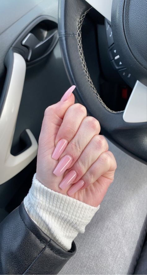 Milky Pink Nails, Pink Nails Opi, French Manicure Acrylic Nails, Nails Acrylic Black, Nails Acrylic Coffin, Kutek Disney, Milky Pink, Milky Nails, Dreamy Aesthetic