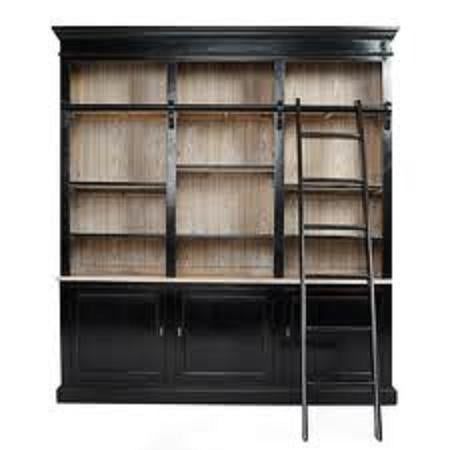 Traditional Bookcases, Sliding Ladder, Cambridge Library, Floor To Ceiling Bookshelves, Rolling Ladder, Black Bookcase, Large Bookcase, Bookcases For Sale, Library Ladder