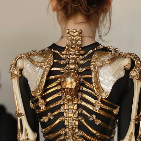 Armor Aesthetic, Armour Dress, Skeleton Fashion, Skeleton Dress, Armor Dress, Battle Dress, Visionary Fashion, Fantasy Clothing, Fantasy Fashion