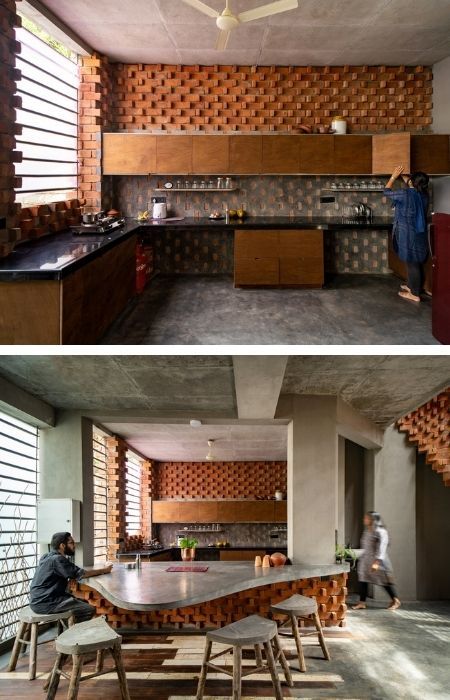 Slanted Walls, India Architecture, Compound Wall, Brick Masonry, Support Wall, Curved Walls, Architecture Office, Living Room Flooring, Brickwork