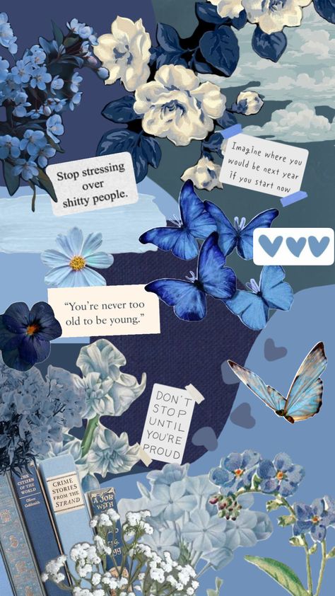 #blue #aesthetic #bluetheme #blueaesthetic #bluecollage #wallpaper #quotes Blue Asethic Wallpaper Iphone, Tulips Blue Wallpaper, Blue Background With Quotes, Vintage Blue Aesthetic Wallpaper, Blue Core Aesthetic Wallpaper, Blue Paper Aesthetic, Lockscreen Aesthetic Iphone Wallpapers Vintage Blue, Blue Wallpaper With Quotes, Soft Blue Aesthetic Quotes