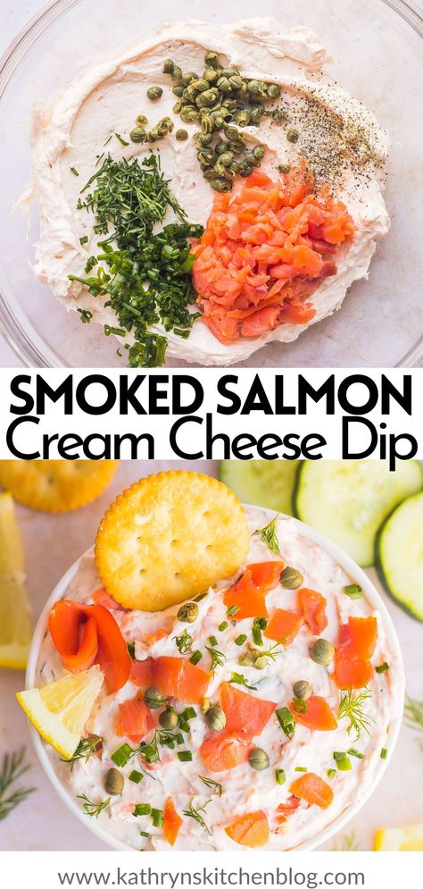 Salmon Cream Cheese Dip, Salmon Flatbread, Smoked Salmon Pizza, Salmon Dip Recipes, Smoked Salmon Breakfast, Bagel Dip, Smoked Salmon Cream Cheese, Salmon Breakfast, Smoked Salmon Bagel