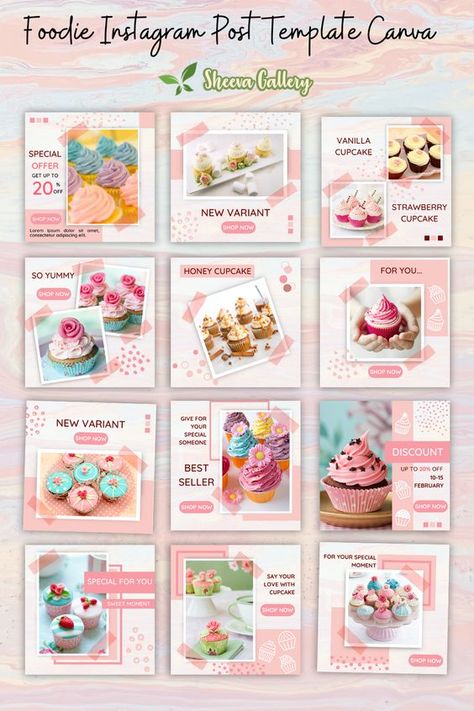 Foodie Instagram Post Template Canva | Instagram Puzzle Template Canva Food #InstagramTemplates #InstagramReelsTemplates #instagramreeltemplatefree Aesthetic Puzzle, Digital Restaurant, Instagram Puzzle Template, Instagram Design Layout, Puzzle Feed, Puzzle Template, Cake Templates, Food Template, Blogger Instagram