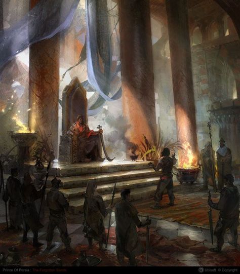 Throne room Castle Interiors, Prince Of Persia, Throne Room, Fantasy Castle, Fantasy City, Fantasy Places, Fantasy Setting, The Throne, Fantasy Concept Art