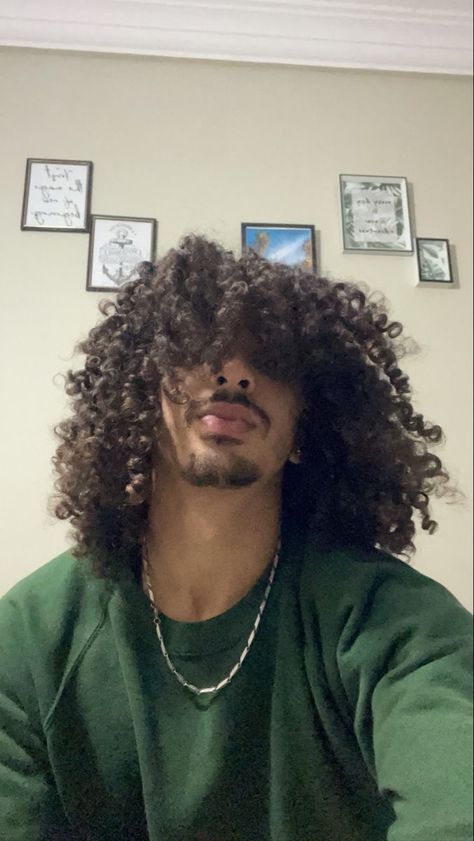 Male Curly Hair Aesthetic, Curly Guys Hair, Curly Hair Man Aesthetic, Long Coily Hair Men, Mixed Guys Hairstyles, Mixed Curly Hair Men, Mixed Men Hairstyles, Long Curly Hair Guys, Long Curls Men