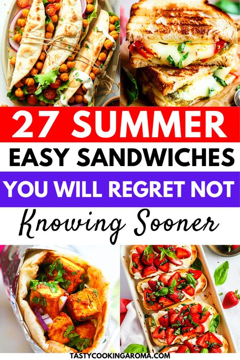 summer sandwiches Summer Sandwiches Dinners, Sandwiches For The Beach, Summer Sandwich Recipes, Summer Sandwich Ideas, Creative Sandwich Ideas, Dinner Sandwich Recipes, Sub Sandwich Ideas, Healthy Breakfast Sandwiches, Fancy Sandwich